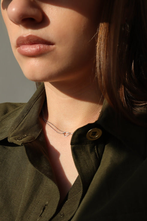 Colier din argint Inima